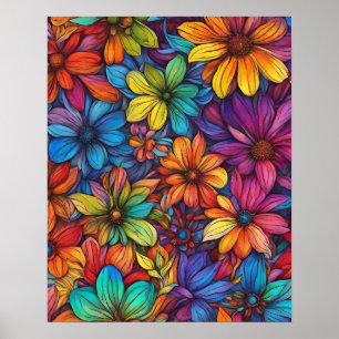 POSTER ART FLEURIER COLORÉ