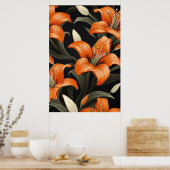 POSTER ART FLORAL #1 (Cuisine)