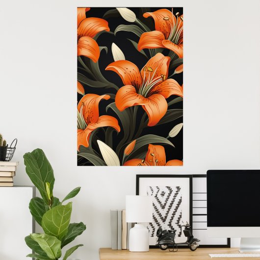 POSTER ART FLORAL #1 (Bureau à domicile)