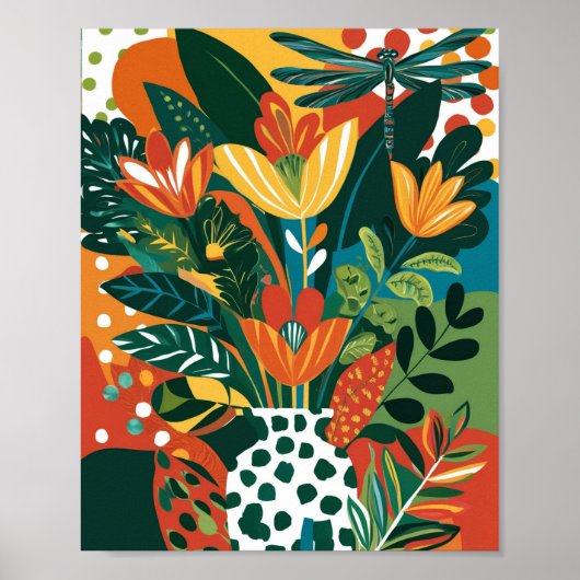 Poster Art floral Abstrait (Devant)