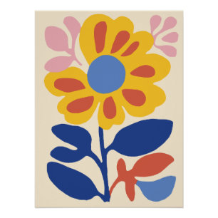 Poster Art Floral Abstrait