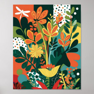 Poster Art floral Abstrait