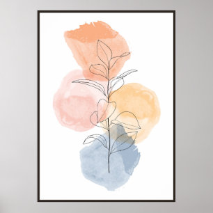 Poster Art floral Abstrait
