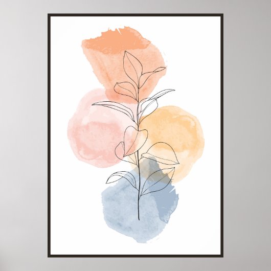 Poster Art floral Abstrait (Devant)