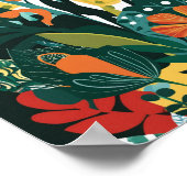 Poster Art floral Abstrait (Coin)