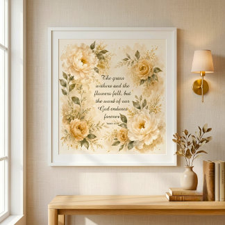 Poster Art floral aquarelle serein