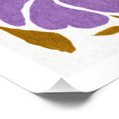 Poster Art floral bleu et jaune stylisé (Coin)