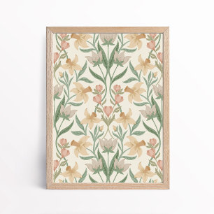 Poster Art floral botanique des arts et métiers de printe
