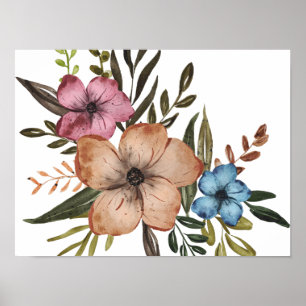 Poster Art Floral coloré