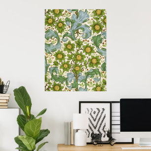 Poster Art floral de William Morris Orchard Green