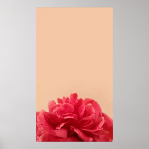 Poster Art floral élégant rose et crème