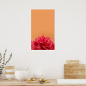 Poster Art floral élégant rose et orange (Cuisine)