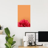 Poster Art floral élégant rose et orange (Bureau à domicile)