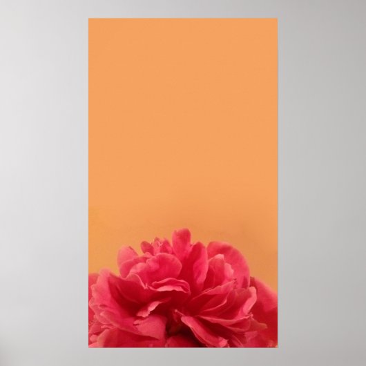 Poster Art floral élégant rose et orange (Devant)