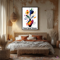 Art floral minimaliste motivationnel abstrait
