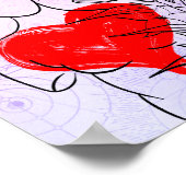 Poster Art floral moderne Abstrait et citation d'amour (Coin)