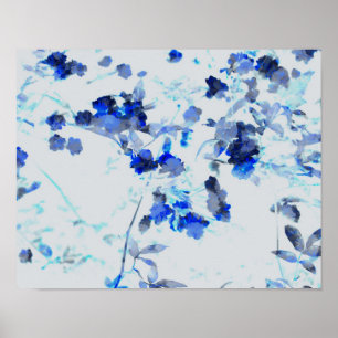 Poster Art floral moderne et tendance de motif de fleurs