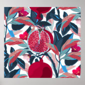 Poster Art Floral Motif de grenadiers (Devant)