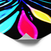 Poster Art floral Neon (Coin)