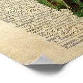 Poster Art floral papillon sur la page de dictionnaire vi (Coin)