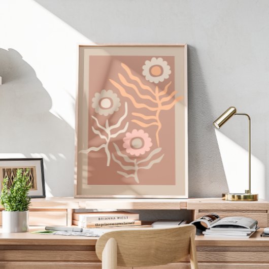 Poster Art floral rétro