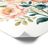 Poster Art floral shabby chic romantique (Coin)