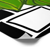 Poster Art floral tropical gras (Coin)