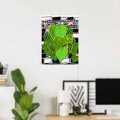 Poster Art floral tropical gras (Bureau à domicile)