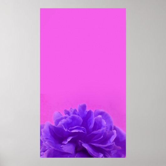 Poster Art Floral Violet Élégant (Devant)