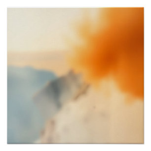 Poster Art flou abstrait neutre chaud