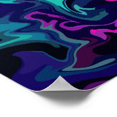 Poster Art fluide abstrait aux couleurs vives (Coin)
