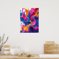 Art fluide Abstrait vif - Design d'éclaboussure co