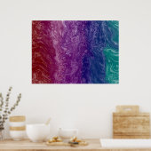 Poster Art fluide coloré (Cuisine)