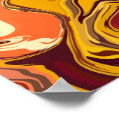 Poster Art fluide couleur chaude Abstraite (Coin)