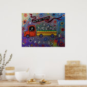 POSTER ART FOLK MEXICAN FIESTA PEINTURE (Cuisine)