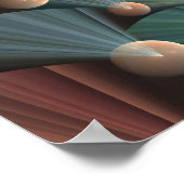 Poster Art Fractal Abstrait Avec Profondeur Bleu Brown Ar (Coin)