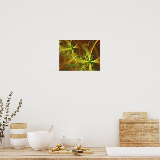 Poster Art Fractal Abstrait Cool (Cuisine)