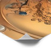 Poster Art Fractal Blue Eyeball, (Coin)