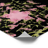 Poster Art fractal d'Achille rose et noir (Coin)