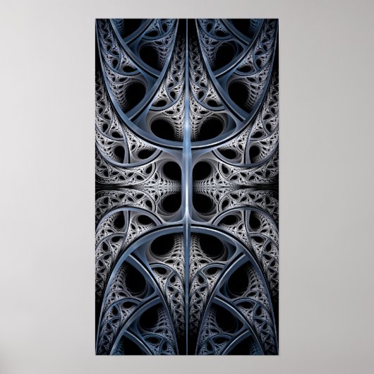 Poster Art fractal de la salle du squelette (Devant)