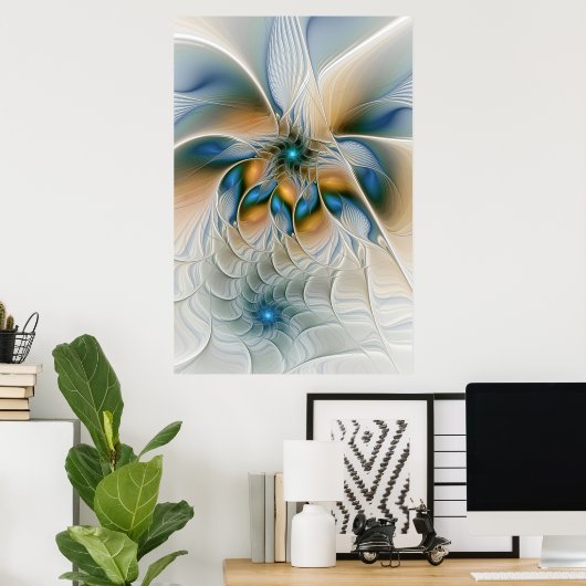 Poster Art Fractal De L'Imaginaire Abstrait En Plein Esso (Bureau à domicile)