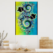 Poster Art fractal de Mandelbrot (Cuisine)