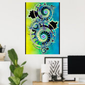 Poster Art fractal de Mandelbrot (Bureau à domicile)