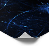Poster Art fractal d'énergie de la nébuleuse bleue (Coin)