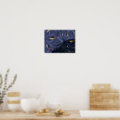 Poster Art Fractal fin parties scintillant (Cuisine)