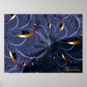 Poster Art Fractal fin parties scintillant (Devant)