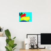 Poster Art Fractal Fruit Étrange (Bureau à domicile)