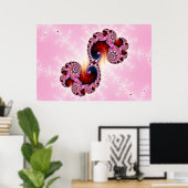Poster Art fractal Gemini (Bureau à domicile)