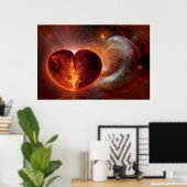 Poster ART fractal - Hot Love Universe (Bureau à domicile)