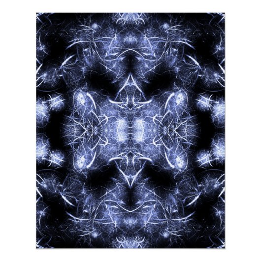 Poster Art fractal mandala éclair électrique (Devant)